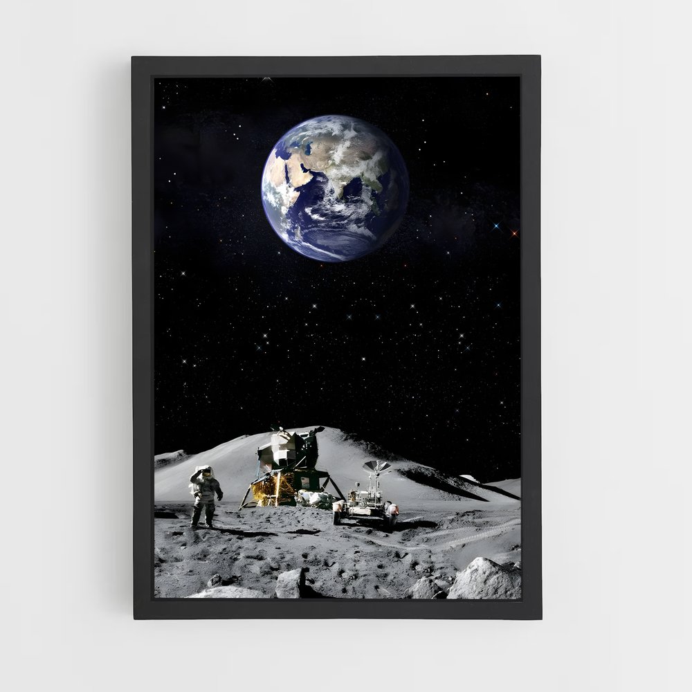 Poster L'Explorateur Lunaire – affiche Missions spatiales (vue 2)
